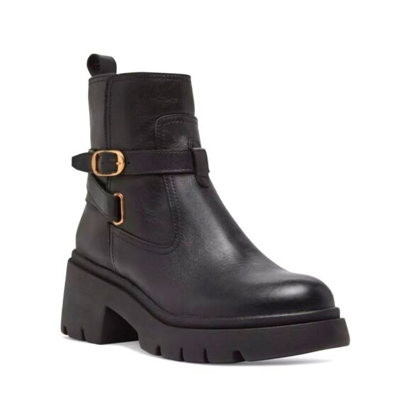 NEW Steve Madden Black Leather Colletta Zip Up Ankle Boot Size 7.5 8 8.5 9 NWT - Picture 2 of 11